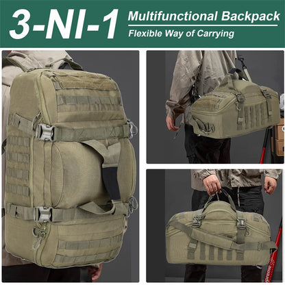 LQARMY Tactical Backpack – 30L 50L 80L Molle Hiking & Camping Duffel Bag
