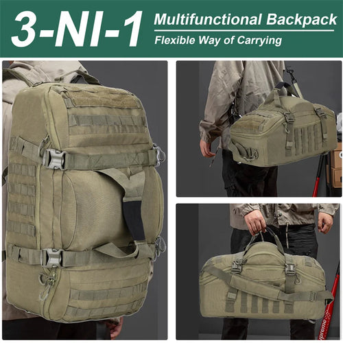 LQARMY Tactical Backpack – 30L 50L 80L Molle Hiking & Camping Duffel Bag
