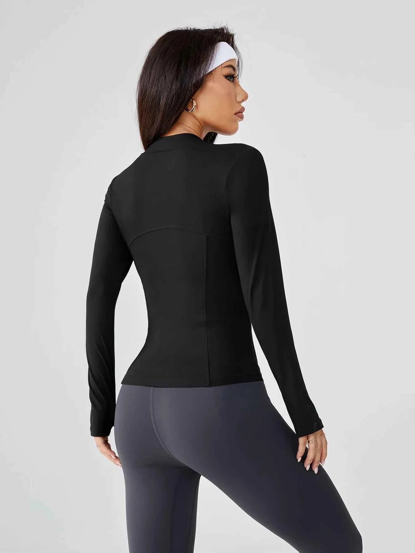 Women's New Slim-Fitting Yoga Jacket - Buttery-Soft Stretch Full-Zip Athletic Cardigan