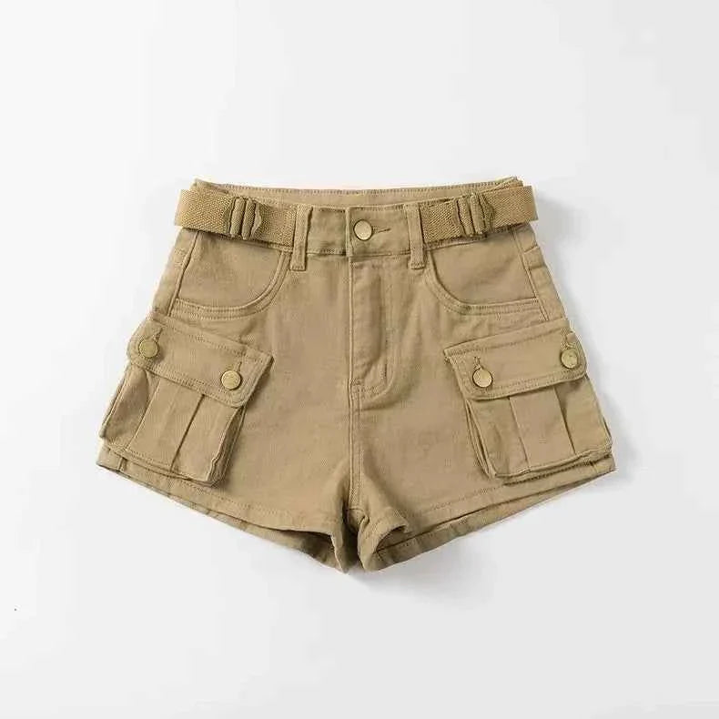 Women's High Waist Mini Skirt Y2K Denim Workwear Shorts Elastic Slimming Summer Hot Pants Trendy plus Size Skirts for Ladies