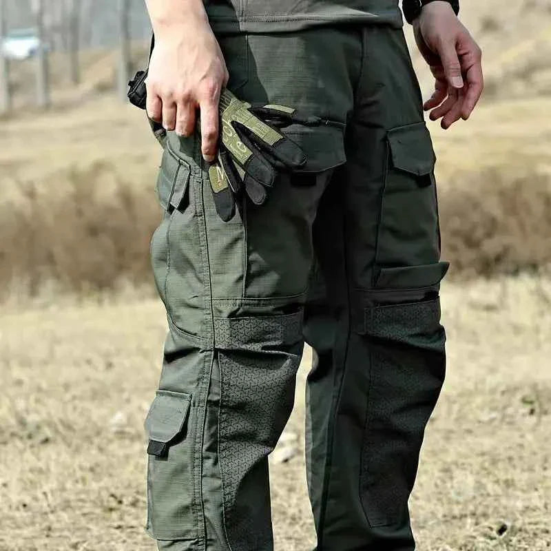 Men's Tactical Cargo Pants – Waterproof Multi-Pocket Outdoor Hiking Trousers