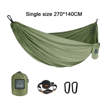 Portable Camping Hammock – Lightweight Nylon Parachute Hammock for Outdoor & Garden