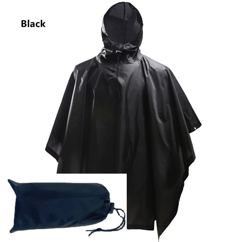 Camouflage Waterproof Poncho – Multifunctional Rain Cover for Camping & Hunting