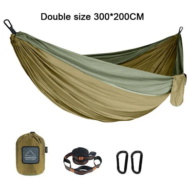 Portable Camping Hammock – Lightweight Nylon Parachute Hammock for Outdoor & Garden