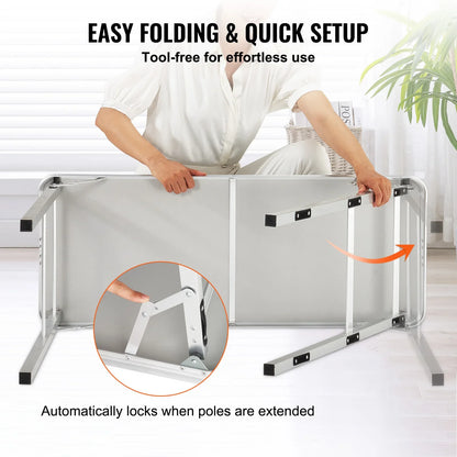 Folding Portable Bar Table – Aluminum & MDF with Oxford Cloth Cover, 2 Sizes