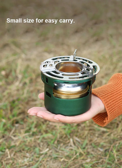 Camping Alcohol Stove with Storage Bag, High Power Windproof Bundled Burner for Backpack, Hiking, Picnic, Climbing
