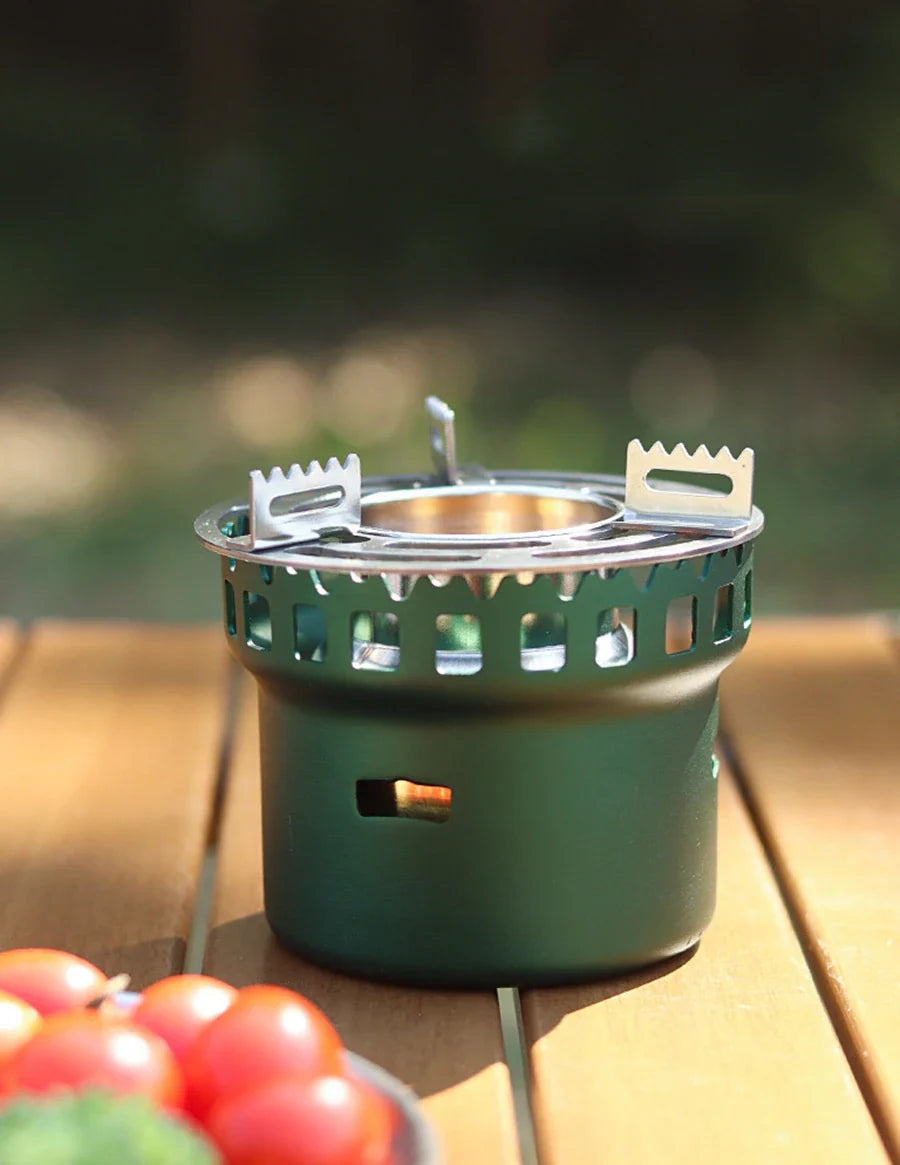Camping Alcohol Stove with Storage Bag, High Power Windproof Bundled Burner for Backpack, Hiking, Picnic, Climbing