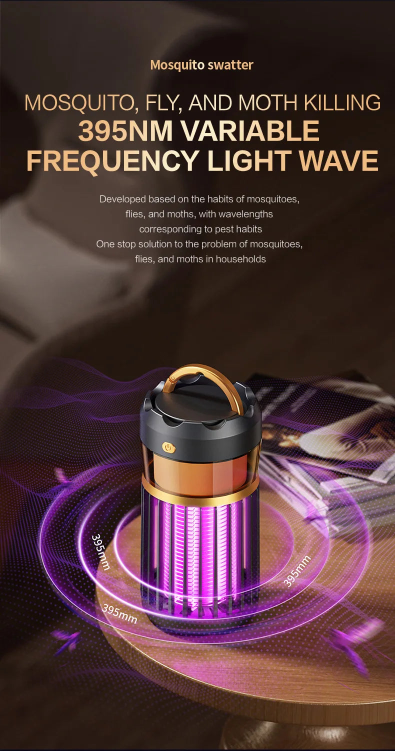 3-in-1 Mosquito Repellent Camping Lamp – Bug Zapper, Night Light & Insect Killer