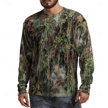 Men's 3D Camo Animal Print Long Sleeve Shirt – Outdoor Street Style