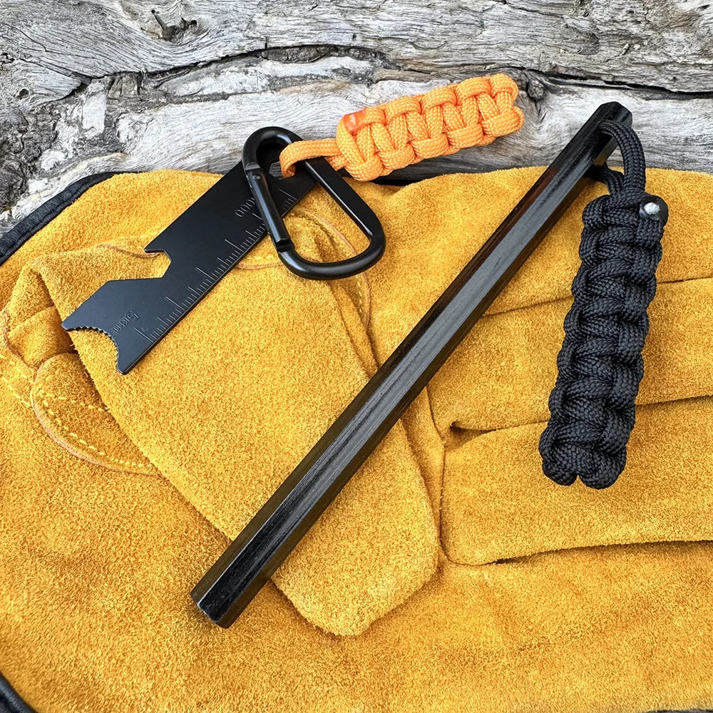 Magnesium Flint Rod Fire Starter Kit with Compass & Whistle – Camping Hiking Survival Tool