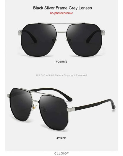 CLLOIO Classic Photochromic Sunglasses Men Women Polarized Driving Shades Sun Glasses Travel Anti-glare Chameleon Glasses