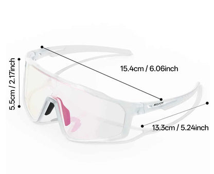 SCVCN Hiking Eyewear Photochromic Bike Cycling Sunglasses Men Outdoor Sports MTB UV400 Goggles Women Running Windproof Glasses
