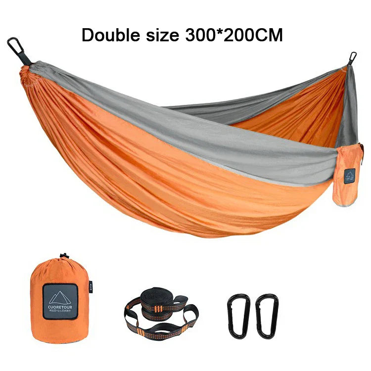 Portable Camping Hammock – Lightweight Nylon Parachute Hammock for Outdoor & Garden