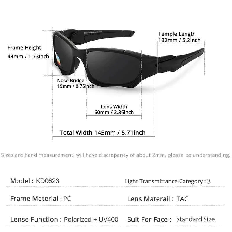 KDEAM Brand Strong Arm Men's Sunglasses Polarized Driving Shield Sun Glasses Men and Women Sports Goggles oculos de sol