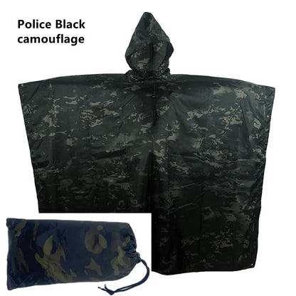 Camouflage Waterproof Poncho – Multifunctional Rain Cover for Camping & Hunting