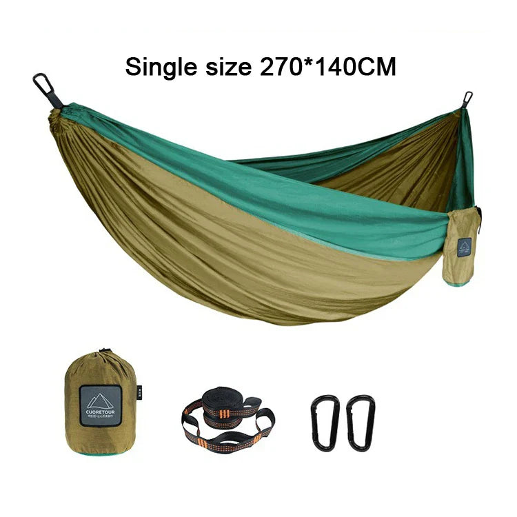 Portable Camping Hammock – Lightweight Nylon Parachute Hammock for Outdoor & Garden