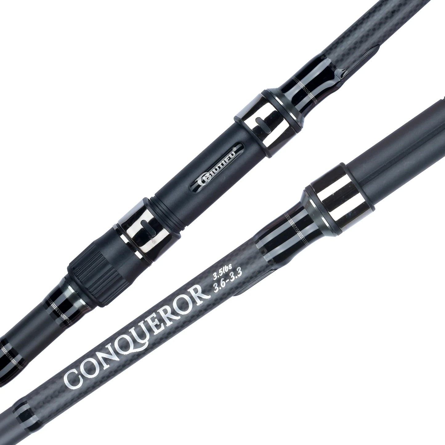 BIUTIFU 2Tips Carp Fishing Rod 3.5lb 7Sections 4.2/3.6/3.0m 30t Carbon Fiber Travel Throwing 60-150m Shore Casting Spinning Pole