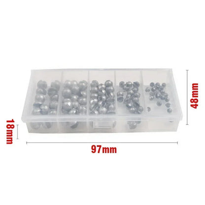 Bite Lead Fishing Sinkers – 100pcs/Box, Lead, Fishing Gear Accessories