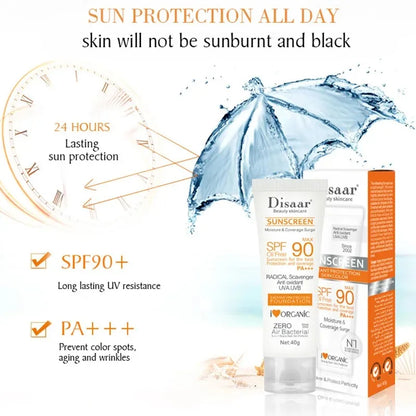 SPF 90+ Waterproof Sunscreen – UV Sun Cream for Face & Body, Outdoor & Seaside Protection