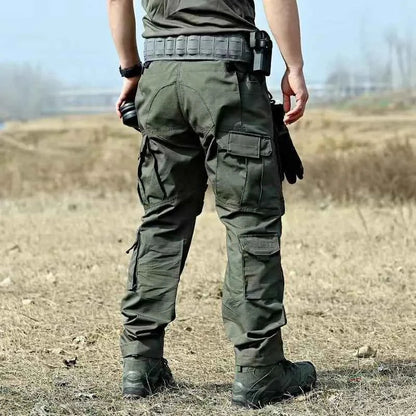 Men's Tactical Cargo Pants – Waterproof Multi-Pocket Outdoor Hiking Trousers