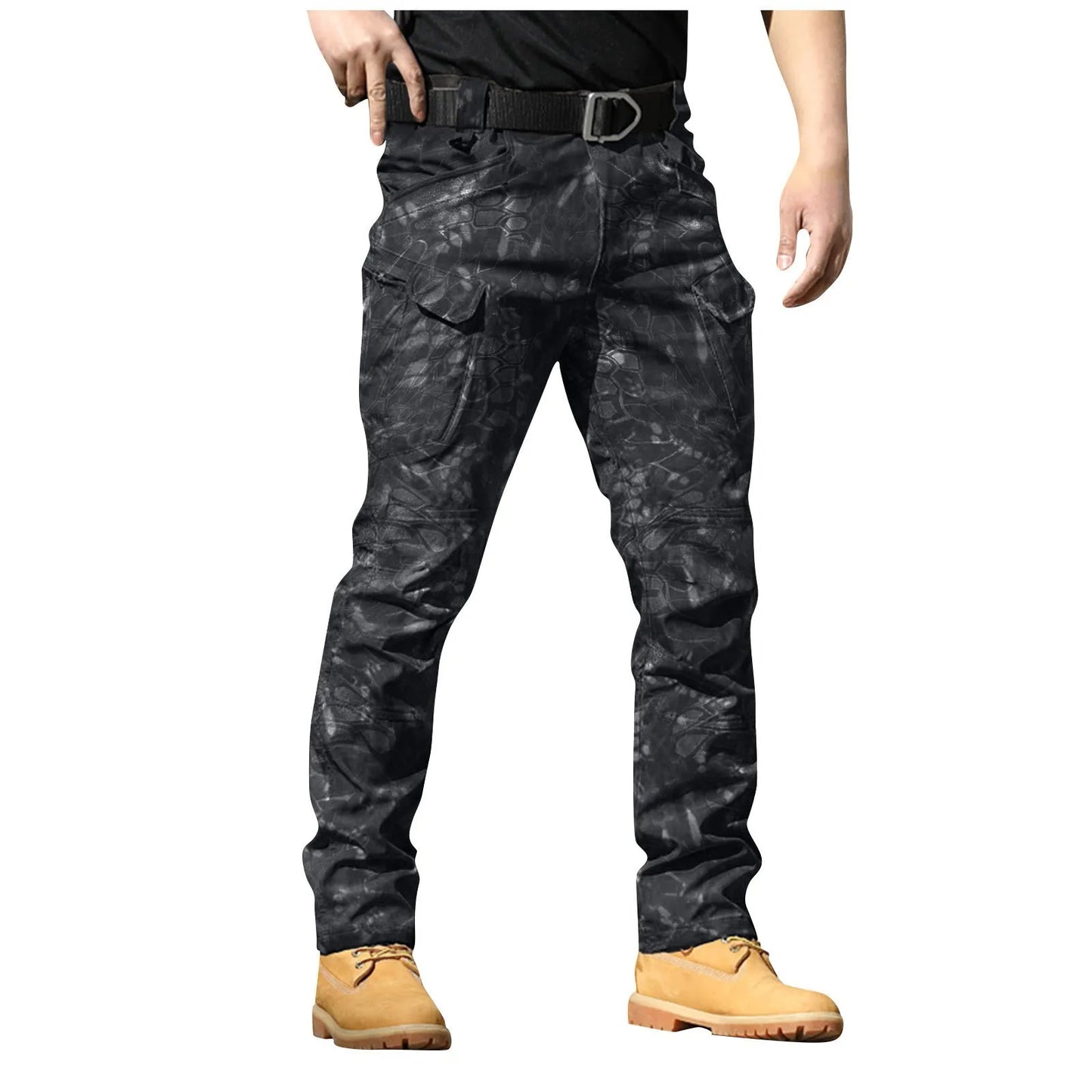 Men's Multi-Pocket Camo Cargo Pants – Tactical Overalls, 8 Colors, M-XXXL