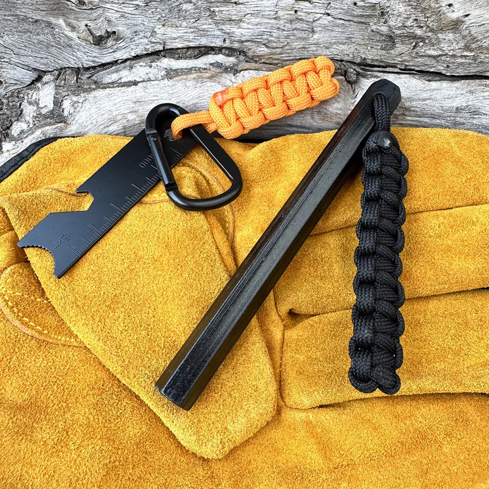 Magnesium Flint Rod Fire Starter Kit with Compass & Whistle – Camping Hiking Survival Tool