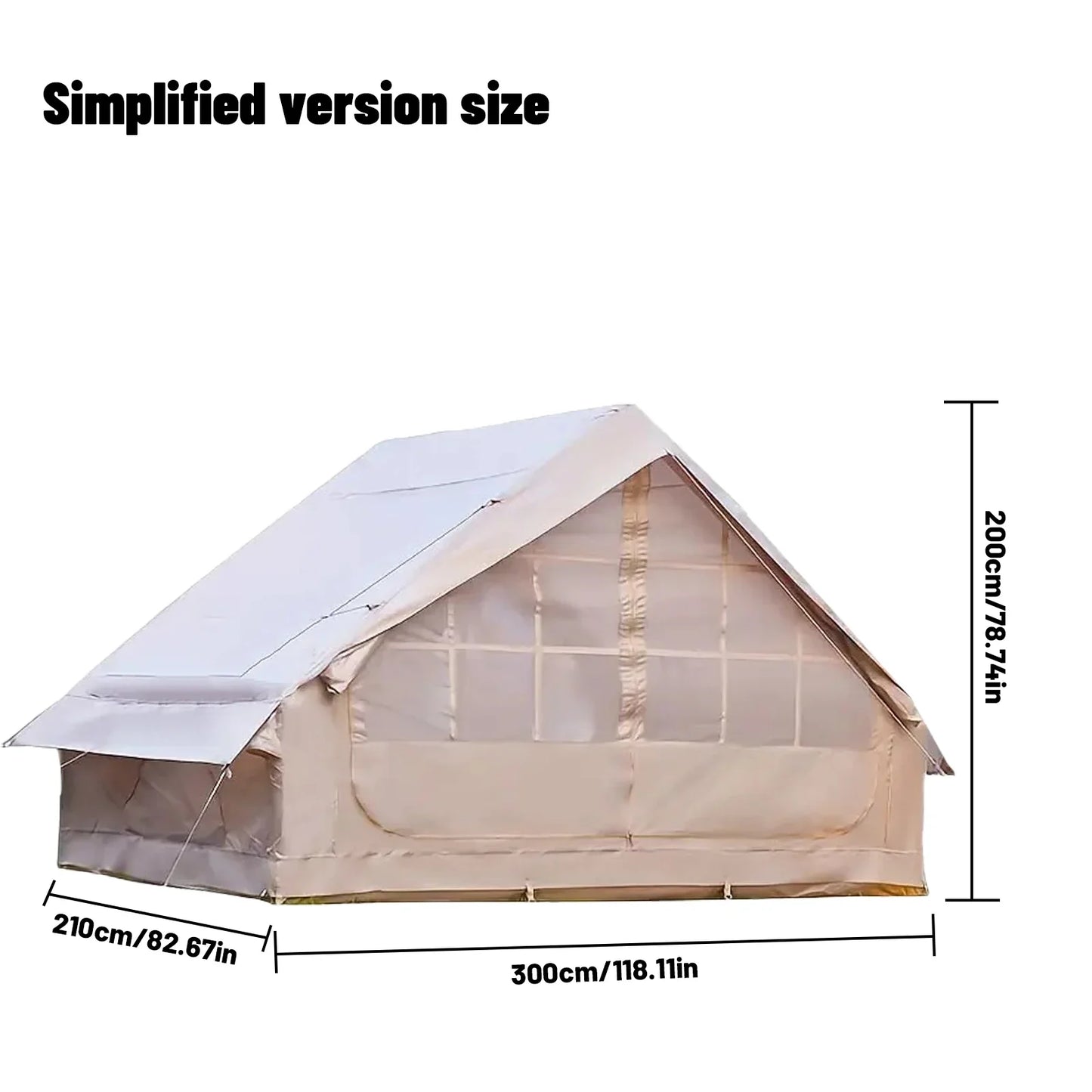PAKICETUS Inflatable Camping Tent – 4-8 Person Portable 4-Season Waterproof Tent with Windows