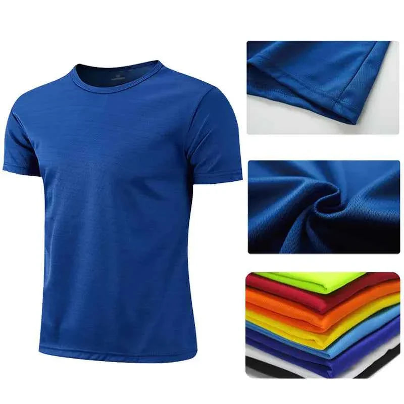 Men Women Short Sleeve Sport T Shirt Gym Jerseys Fitness Shirt Trainer Running T-Shirt  Breathable