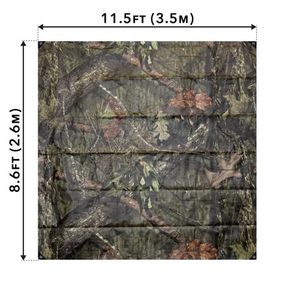Waterproof Hunting Camo Tarp – 8.6ft x 11.5ft, PE Tarpaulin, Reinforced Corners & Grommets