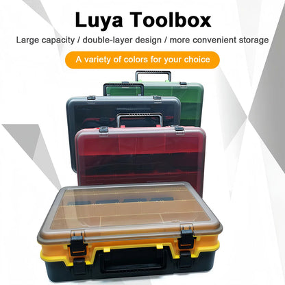 Double-Layer Portable Fishing Tackle Box – ABS Plastic, 3 Colors