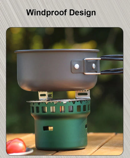 Camping Alcohol Stove with Storage Bag, High Power Windproof Bundled Burner for Backpack, Hiking, Picnic, Climbing