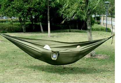 Portable Camping Hammock – Lightweight Nylon Parachute Hammock for Outdoor & Garden