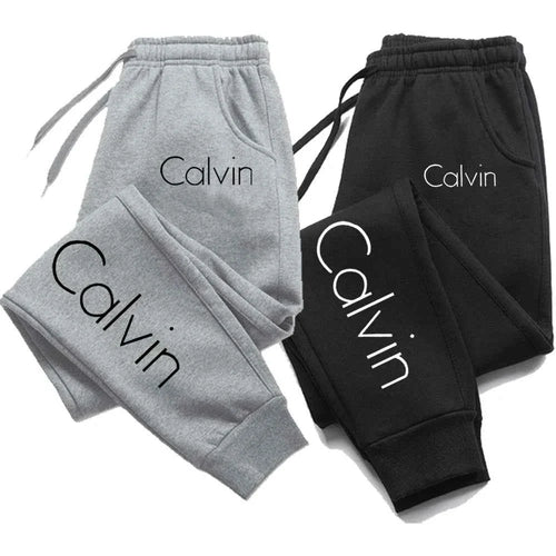 Casual Printed Sports Running Trousers Men Women Autumn Drawstring Long Pants Fitness Solid Sweatpants Unisex Gym Wear