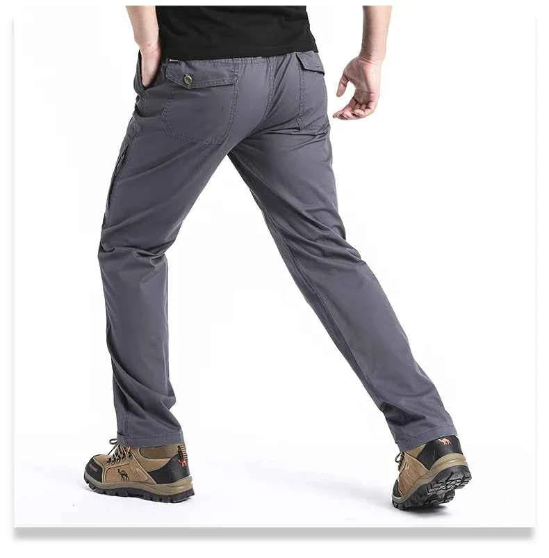 High Quality Men's Cotton Cargo Pants Casual Multiple Pocket Tacitcal Pants Spring Autumn Outdoor Camping Hiking Work Pants