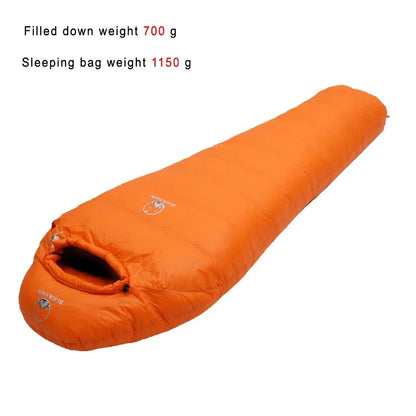 White Goose Down Mummy Sleeping Bag – 800 Fill Power, 4 Warmth Levels, Camping & Travel