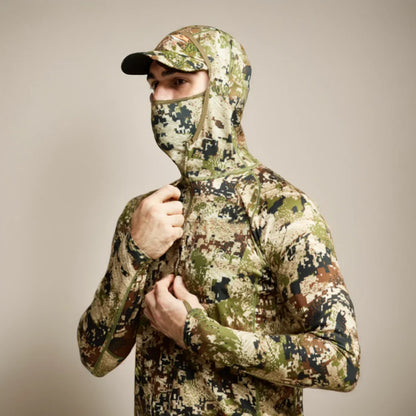 Camo Hunting Hoodie with Face Mask – Lightweight Pullover for Fishing & Outdoor Use