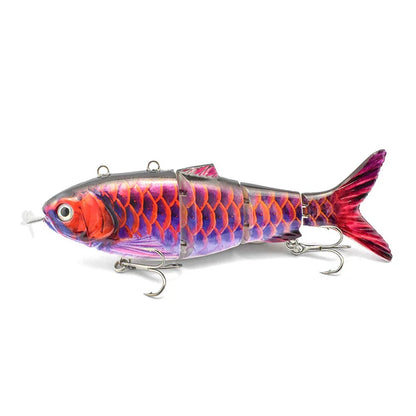 USB Rechargeable Electric Robotic Fishing Lure – 4-Segment Auto Swimbait, 90mm & 130mm