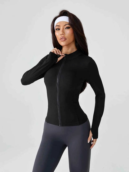 Women's New Slim-Fitting Yoga Jacket - Buttery-Soft Stretch Full-Zip Athletic Cardigan