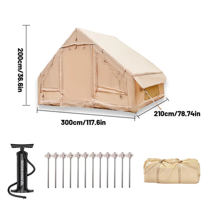 PAKICETUS Inflatable Camping Tent – 4-8 Person Portable 4-Season Waterproof Tent with Windows