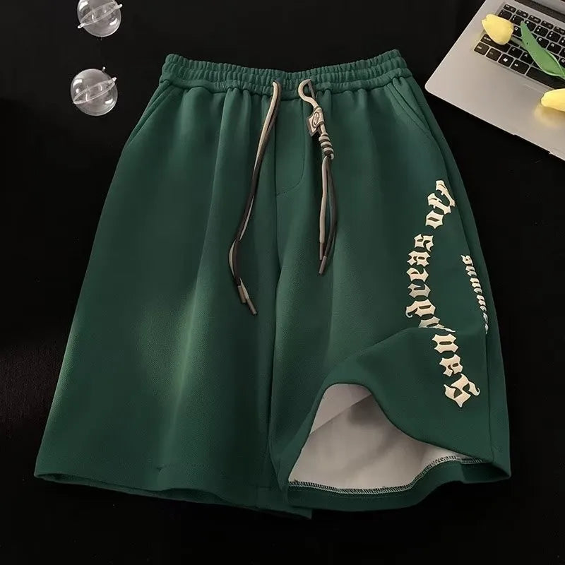 M-5XL Men Shorts Casual Short Pants Oversize Beach Shorts Retro Letters Print Sports shorts