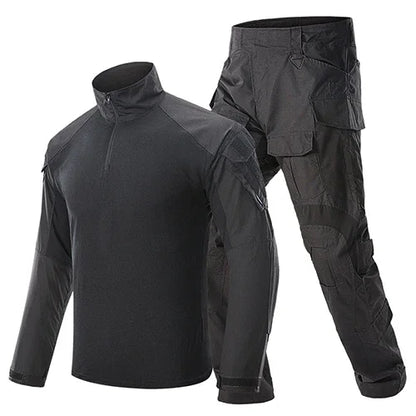 Men's Camo Cargo Pants & Hiking Shirt Set – Cotton Blend, 10 Colors, Sizes S–XXXL