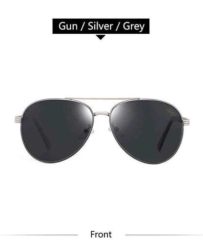 Audi UV400 Polarized AntiGlare Retro Flight Sunglasses Glasses for Motorcycle Classic FrogEye Outdoor Glasses Men Women 501