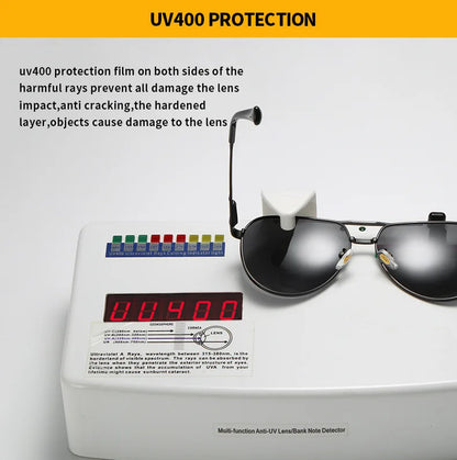 Polarized UV400 Driving Sunglasses for Men & Women — Square Frame, Auto Enthusiast Gift