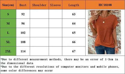 2024 New cross-border solid color round-collar T-shirt elegant short-sleeved twisted top spring and summer women's wear