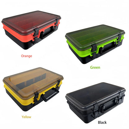 Double-Layer Portable Fishing Tackle Box – ABS Plastic, 3 Colors
