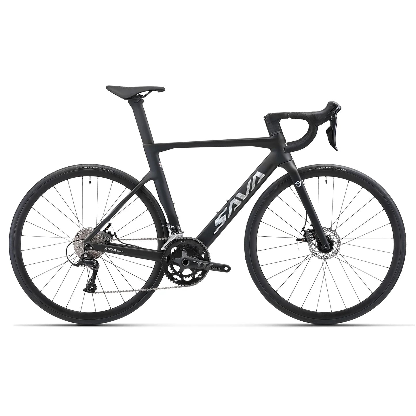 SAVA Carbon Fiber Racing Road Bicycle Carbon Frame Bicycle Integrated Handlebar SHIMANO 18-Speed Adult Competition Bicycle