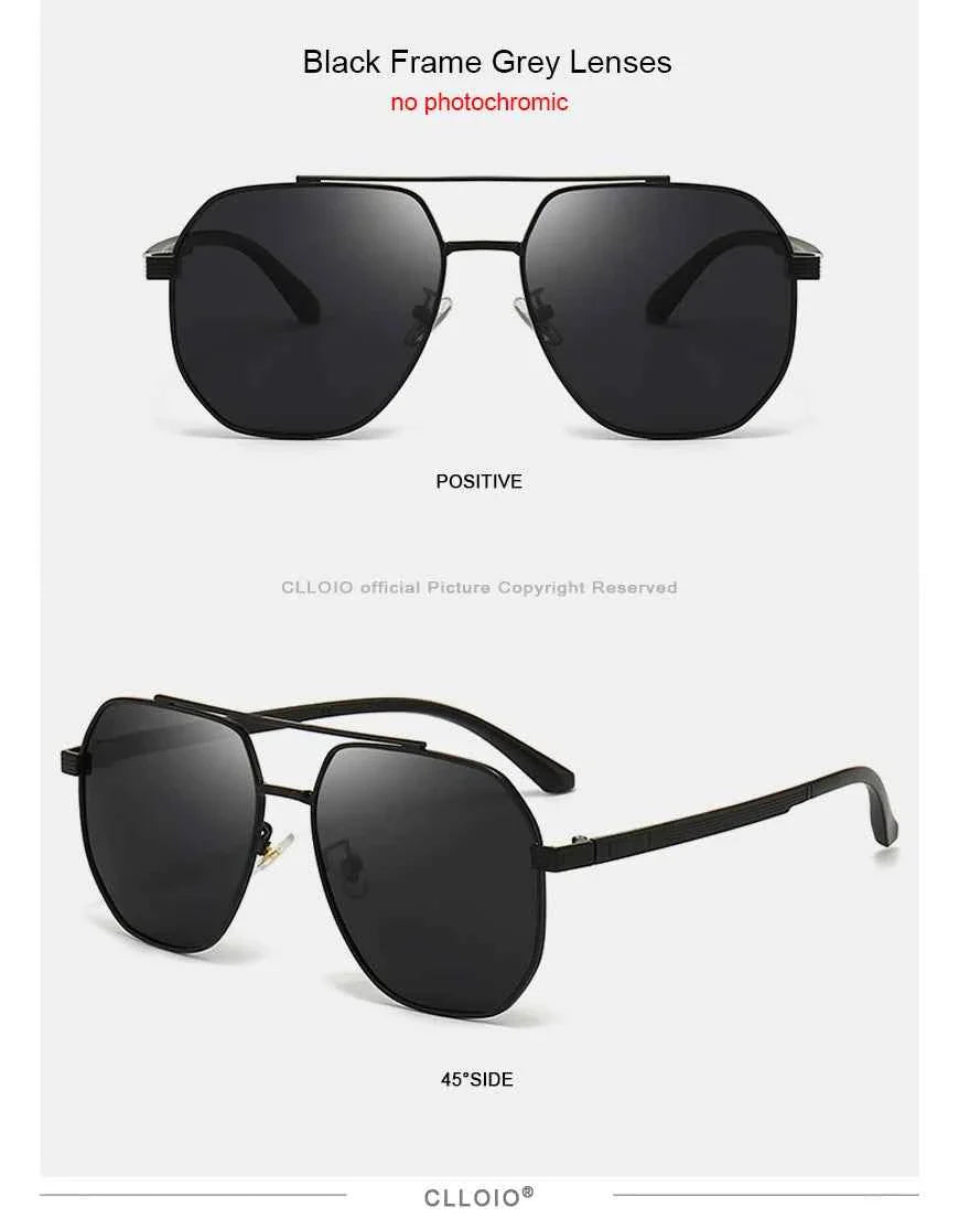CLLOIO Classic Photochromic Sunglasses Men Women Polarized Driving Shades Sun Glasses Travel Anti-glare Chameleon Glasses