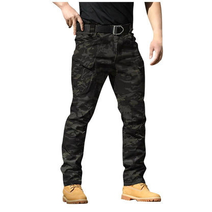 Men's Multi-Pocket Camo Cargo Pants – Tactical Overalls, 8 Colors, M-XXXL