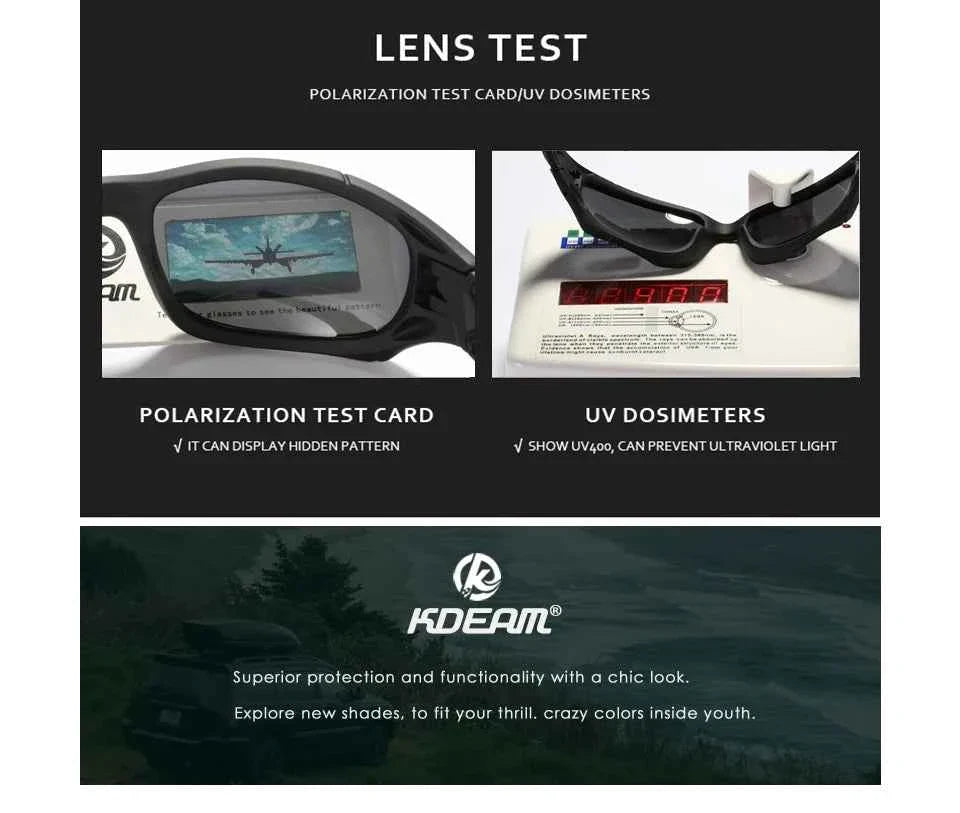 KDEAM Brand Strong Arm Men's Sunglasses Polarized Driving Shield Sun Glasses Men and Women Sports Goggles oculos de sol