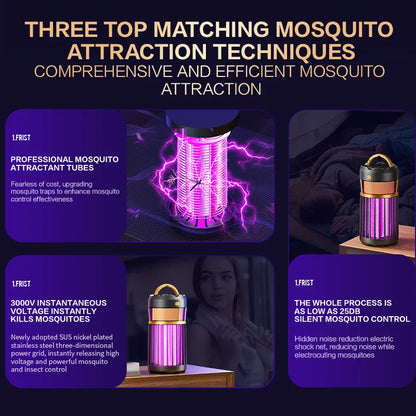 3-in-1 Mosquito Repellent Camping Lamp – Bug Zapper, Night Light & Insect Killer